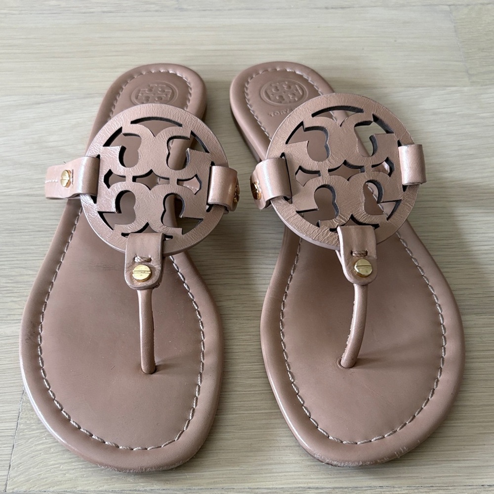 Tory Burch Brown Leather Sandals